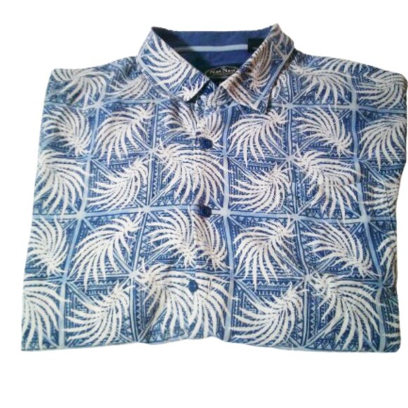 Nat Nast Silk Blend Men's Camp Shirt Tropical Hawaiian Short Sleeve Shirt XL - Picture 2 of 5